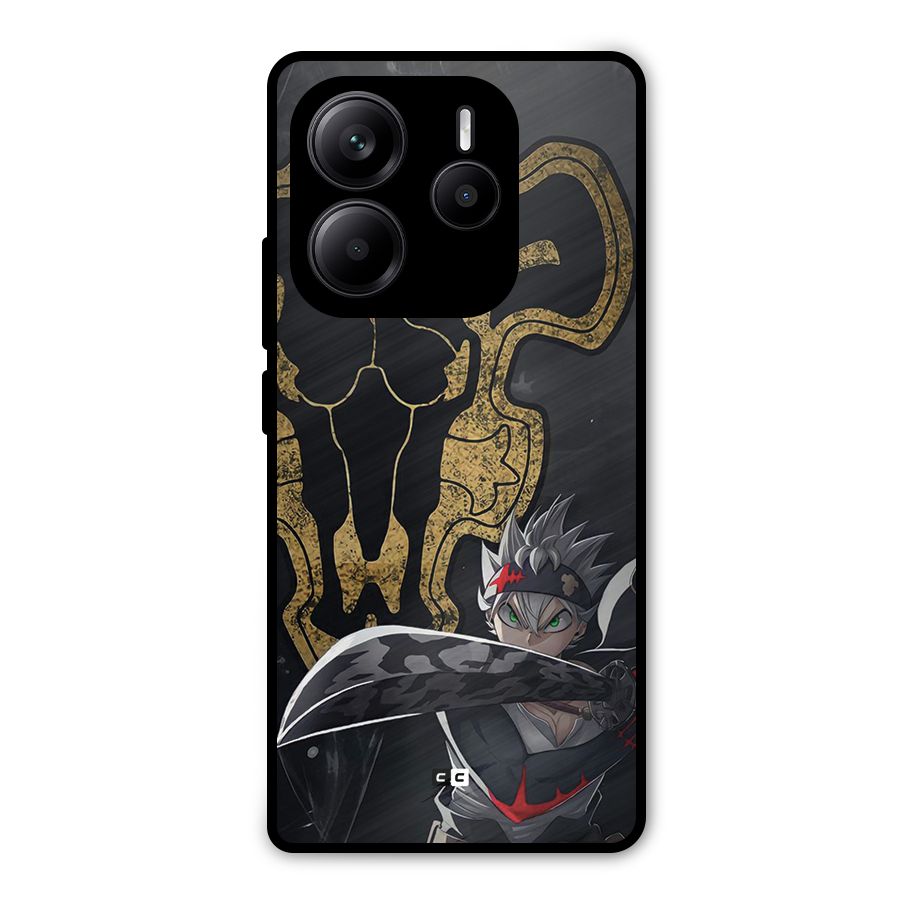 Asta With Black Bulls Metal Back Case for Redmi Note 14 5G
