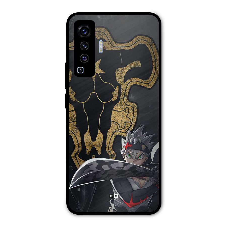 Asta With Black Bulls Metal Back Case for Vivo X50