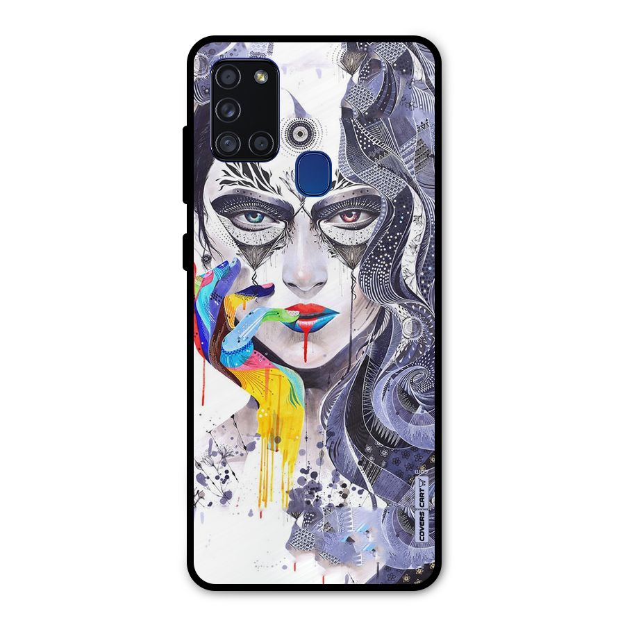Astonishing Artwork Metal Back Case for Galaxy A21s