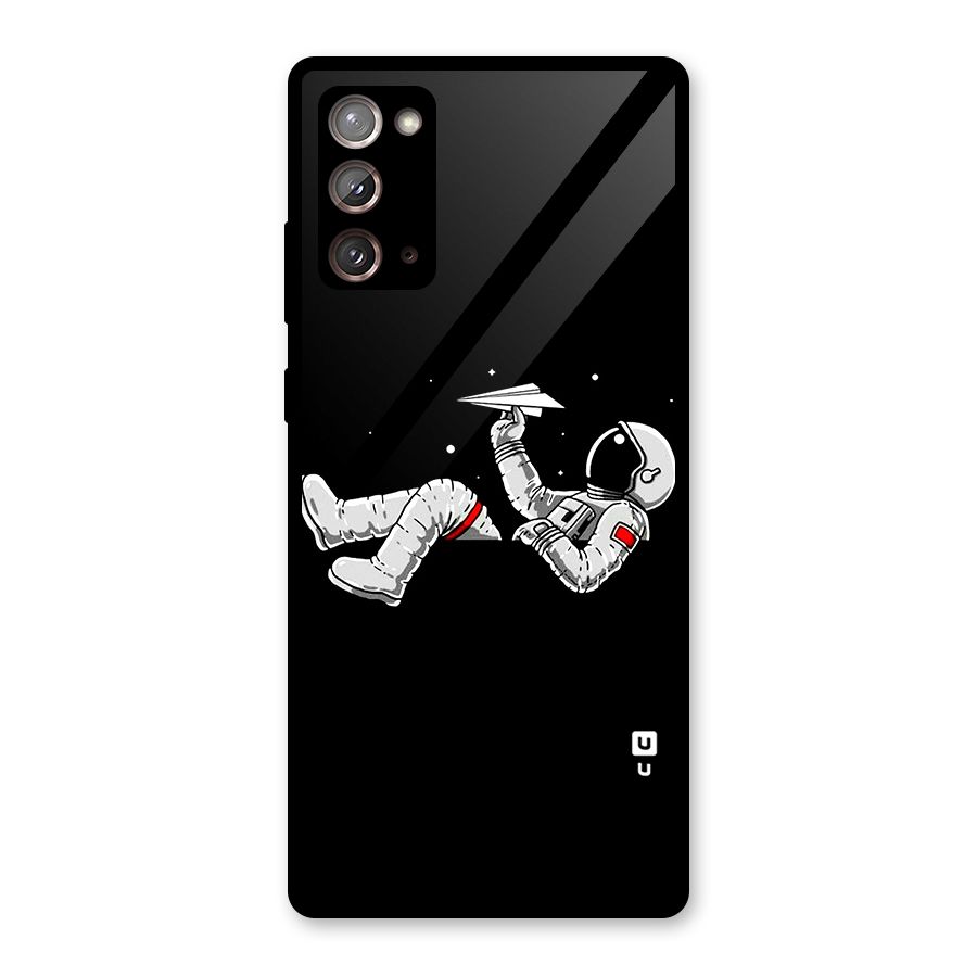Astronaut Aeroplane Glass Back Case for Galaxy Note 20