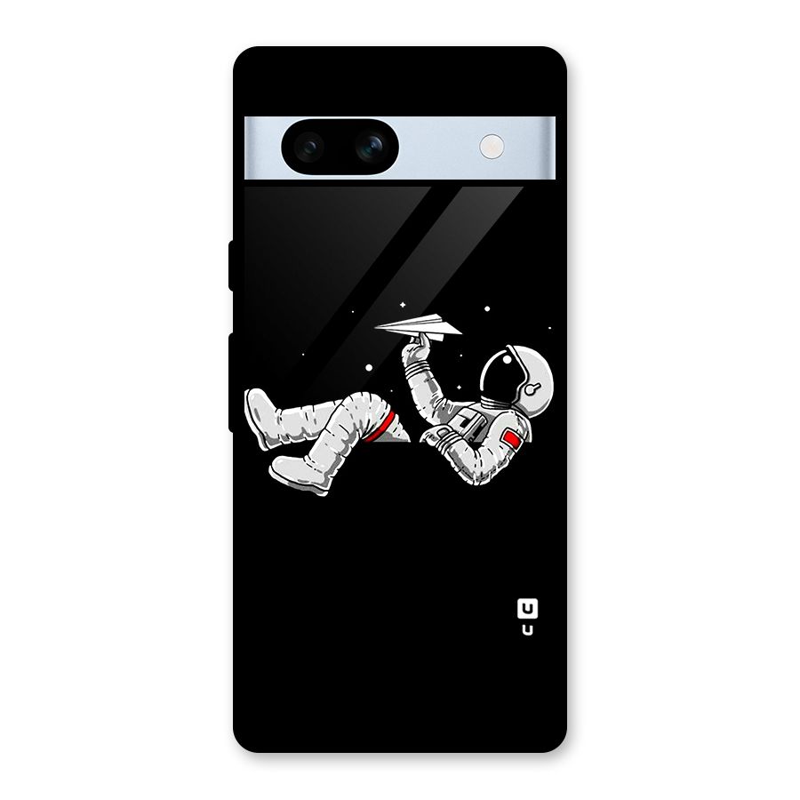Astronaut Aeroplane Glass Back Case for Google Pixel 7a
