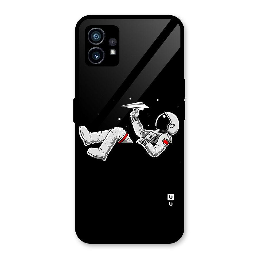 Astronaut Aeroplane Glass Back Case for Nothing Phone 1