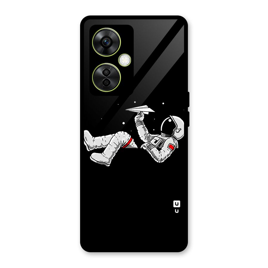 Astronaut Aeroplane Glass Back Case for OnePlus Nord CE 3 Lite