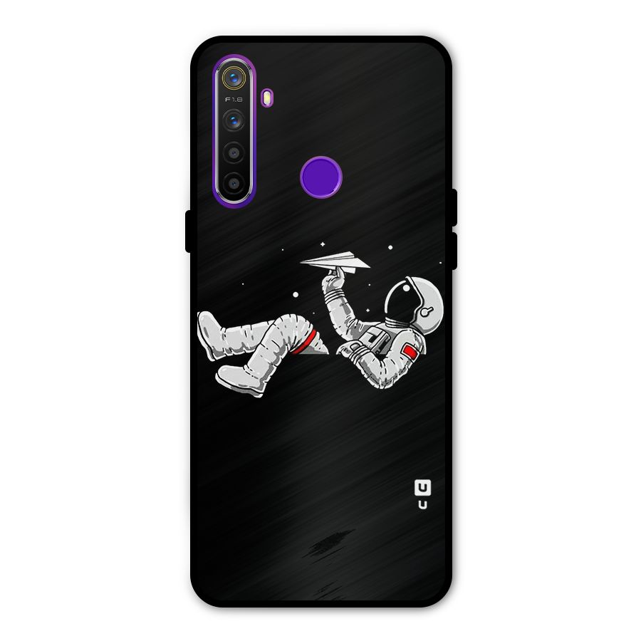 Astronaut Aeroplane Glass Back Case for Realme 5s