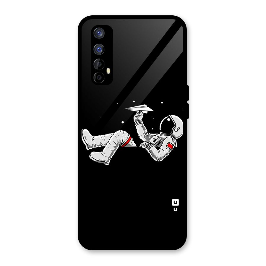 Astronaut Aeroplane Glass Back Case for Realme 7