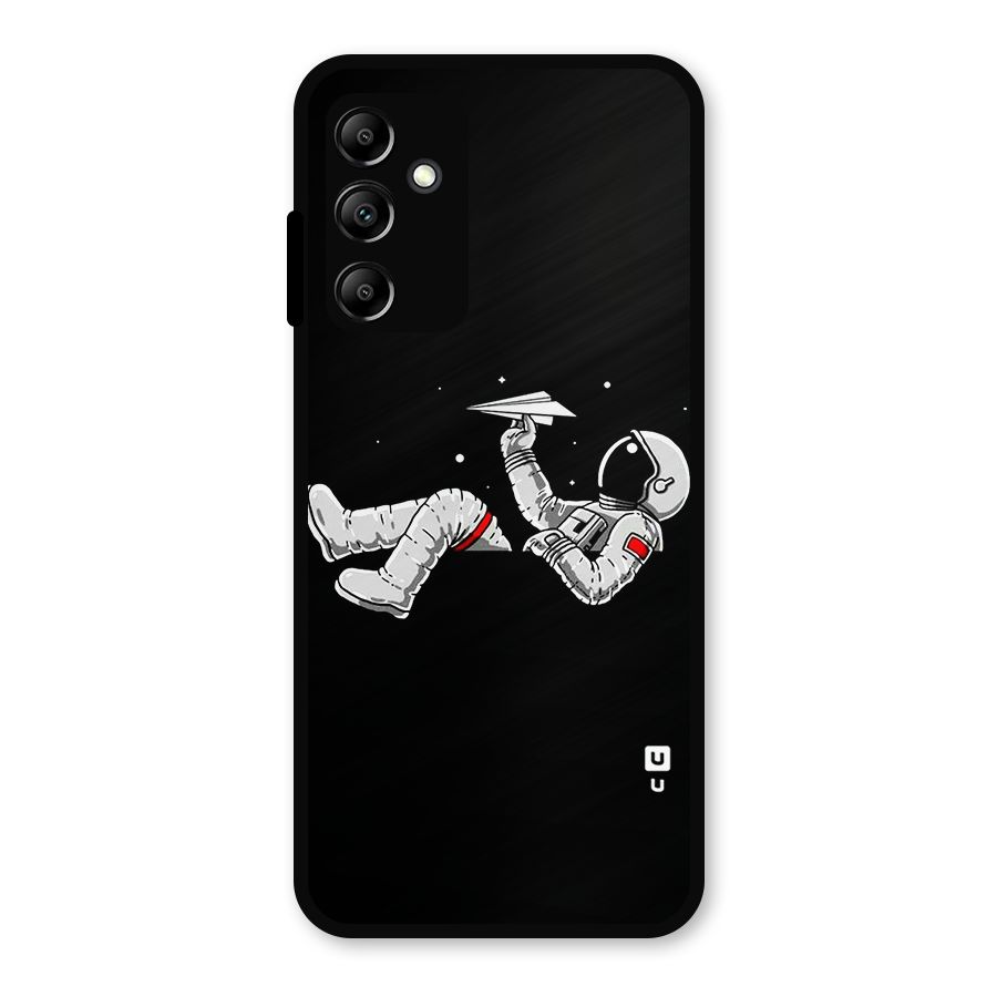 Astronaut Aeroplane Metal Back Case for Galaxy A14 5G