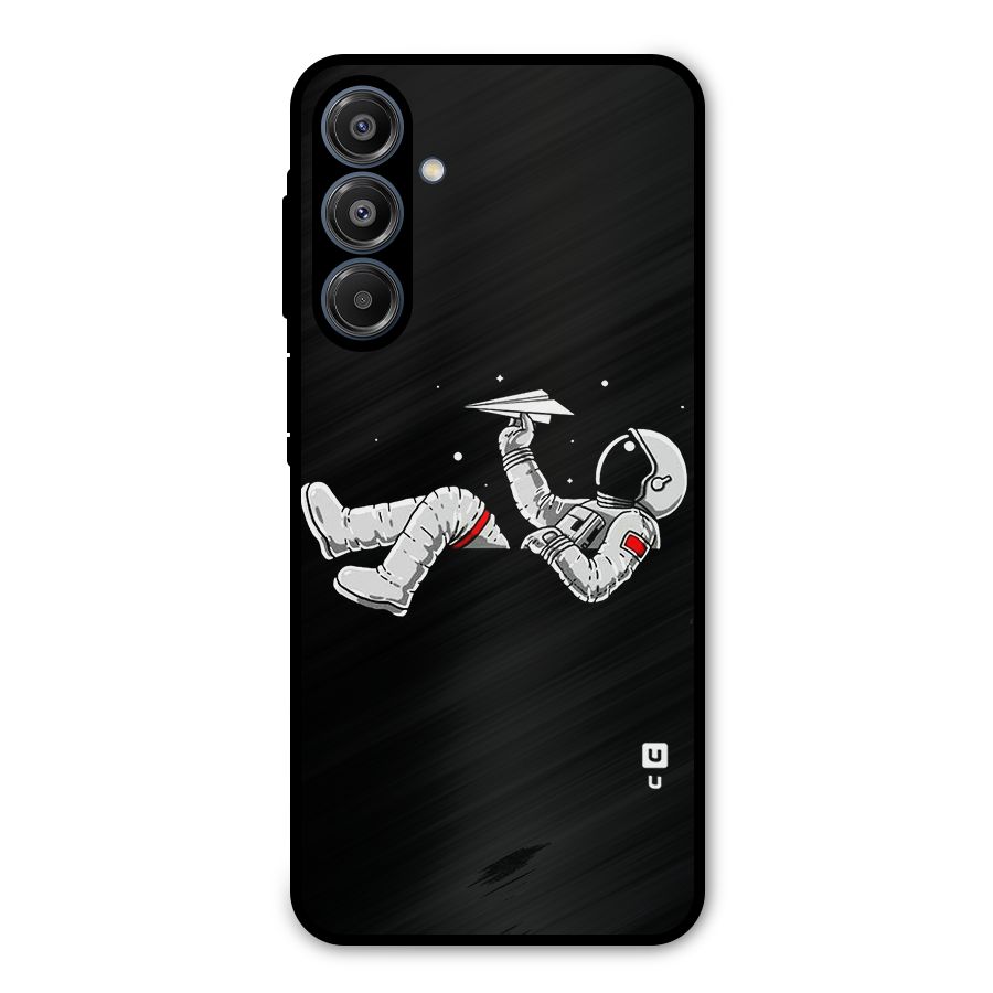 Astronaut Aeroplane Metal Back Case for Galaxy A16 5G
