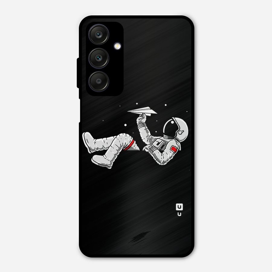 Astronaut Aeroplane Metal Back Case for Galaxy A25 5G