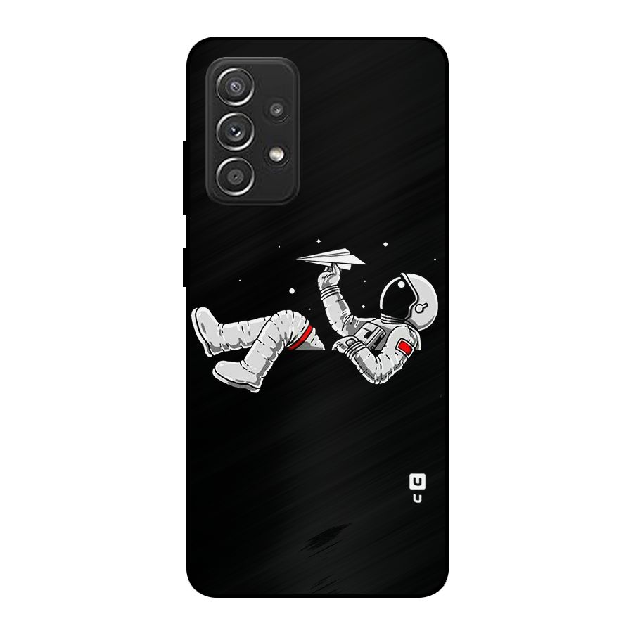 Astronaut Aeroplane Metal Back Case for Galaxy A52s 5G