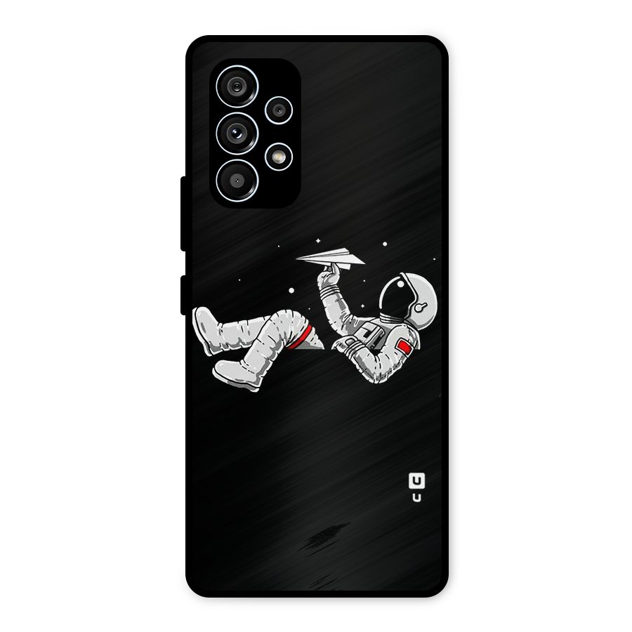 Astronaut Aeroplane Metal Back Case for Galaxy A53 5G