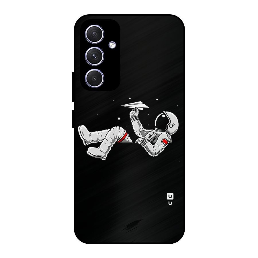 Astronaut Aeroplane Metal Back Case for Galaxy A54