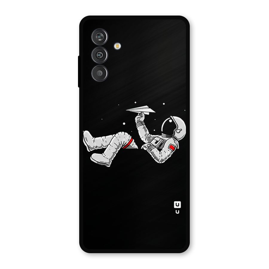 Astronaut Aeroplane Metal Back Case for Galaxy F13