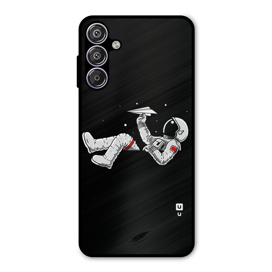 Astronaut Aeroplane Metal Back Case for Galaxy M15