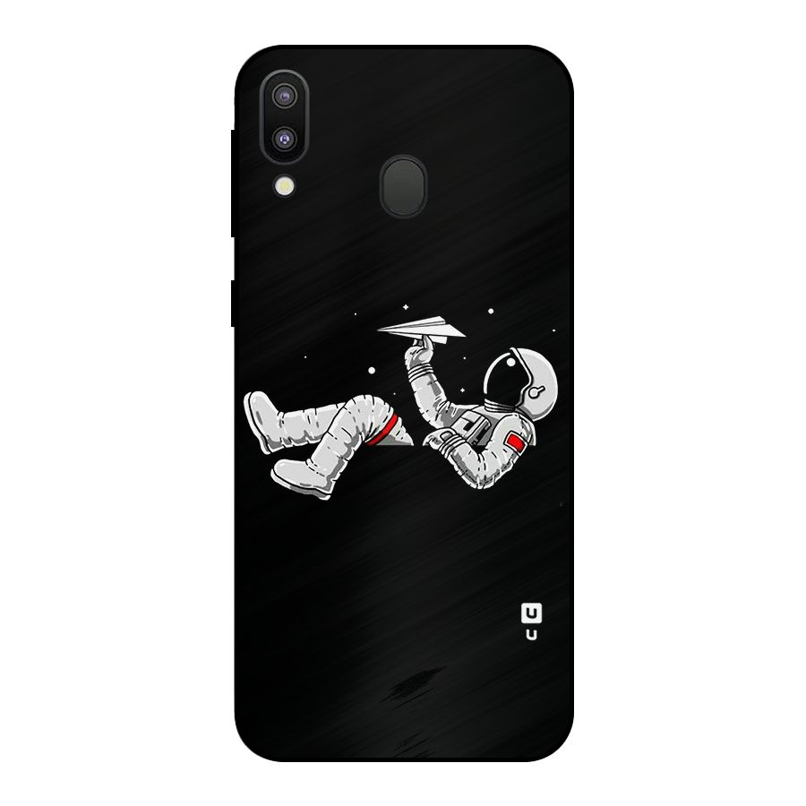 Astronaut Aeroplane Metal Back Case for Galaxy M20