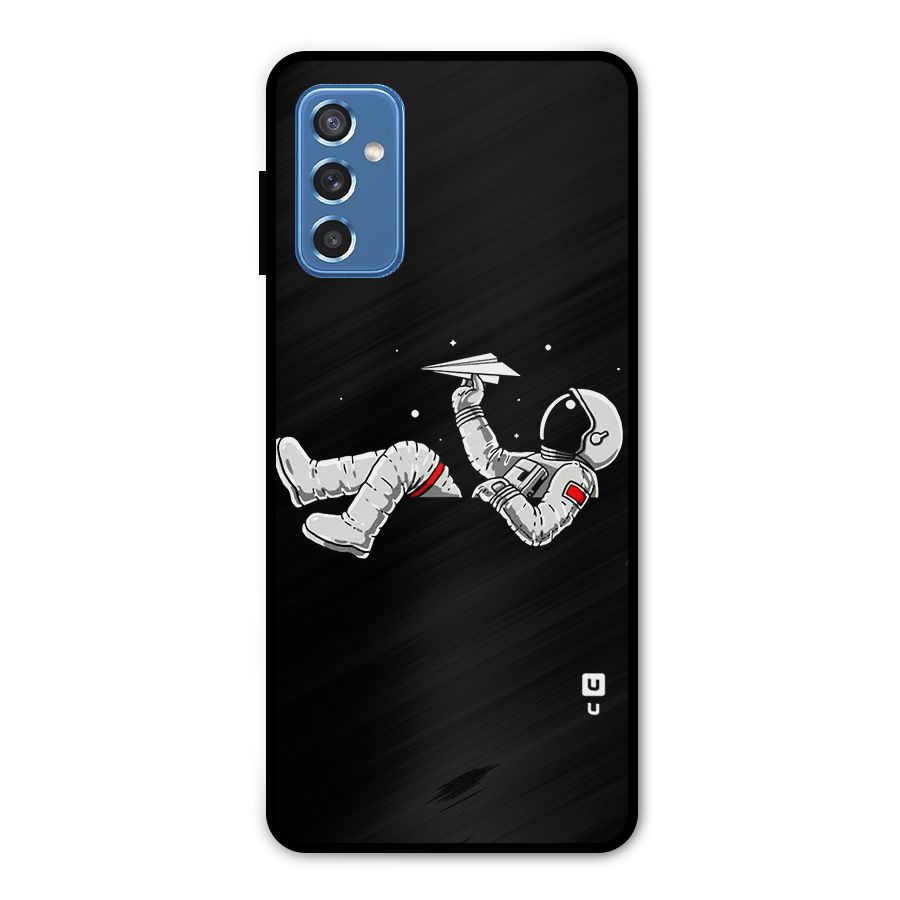 Astronaut Aeroplane Metal Back Case for Galaxy M52 5G