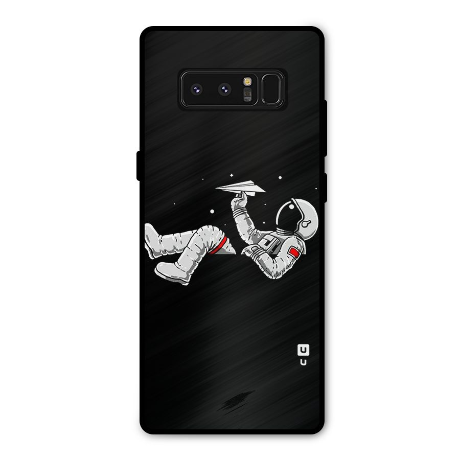 Astronaut Aeroplane Metal Back Case for Galaxy Note 8