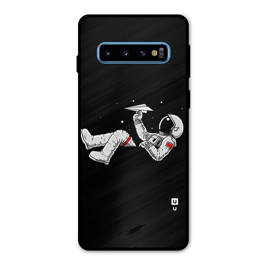 Astronaut Aeroplane Metal Back Case for Galaxy S10