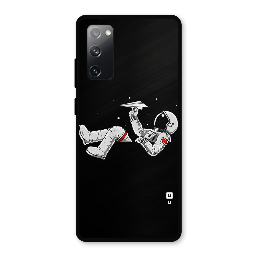 Astronaut Aeroplane Metal Back Case for Galaxy S20 FE 5G