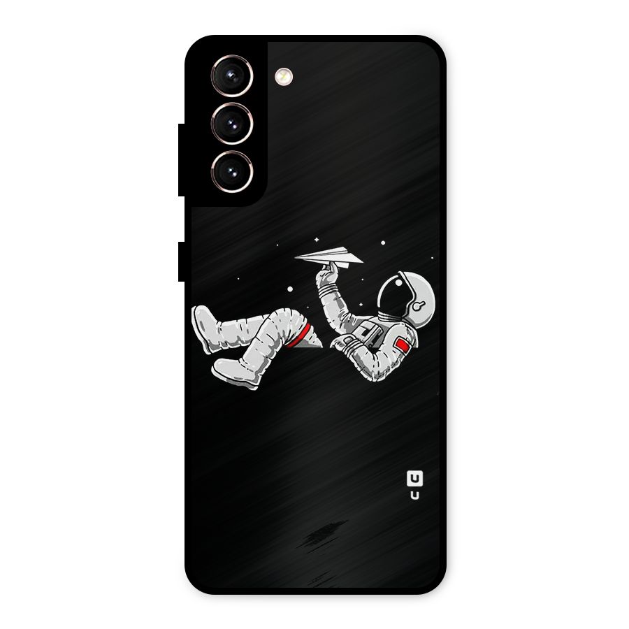 Astronaut Aeroplane Metal Back Case for Galaxy S21 5G