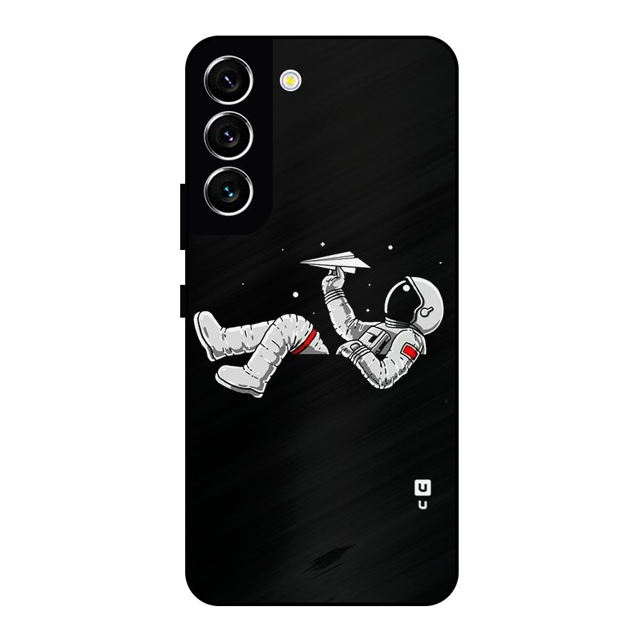 Astronaut Aeroplane Metal Back Case for Galaxy S22 5G
