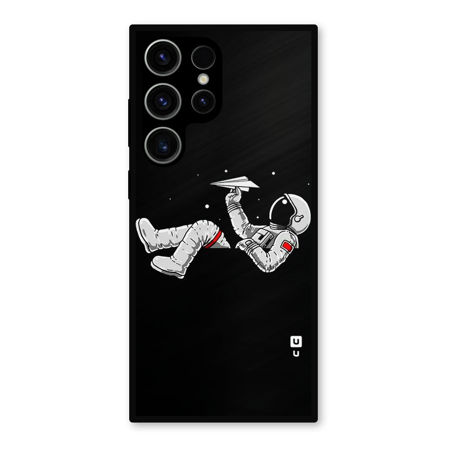 Astronaut Aeroplane Metal Back Case for Galaxy S23 Ultra