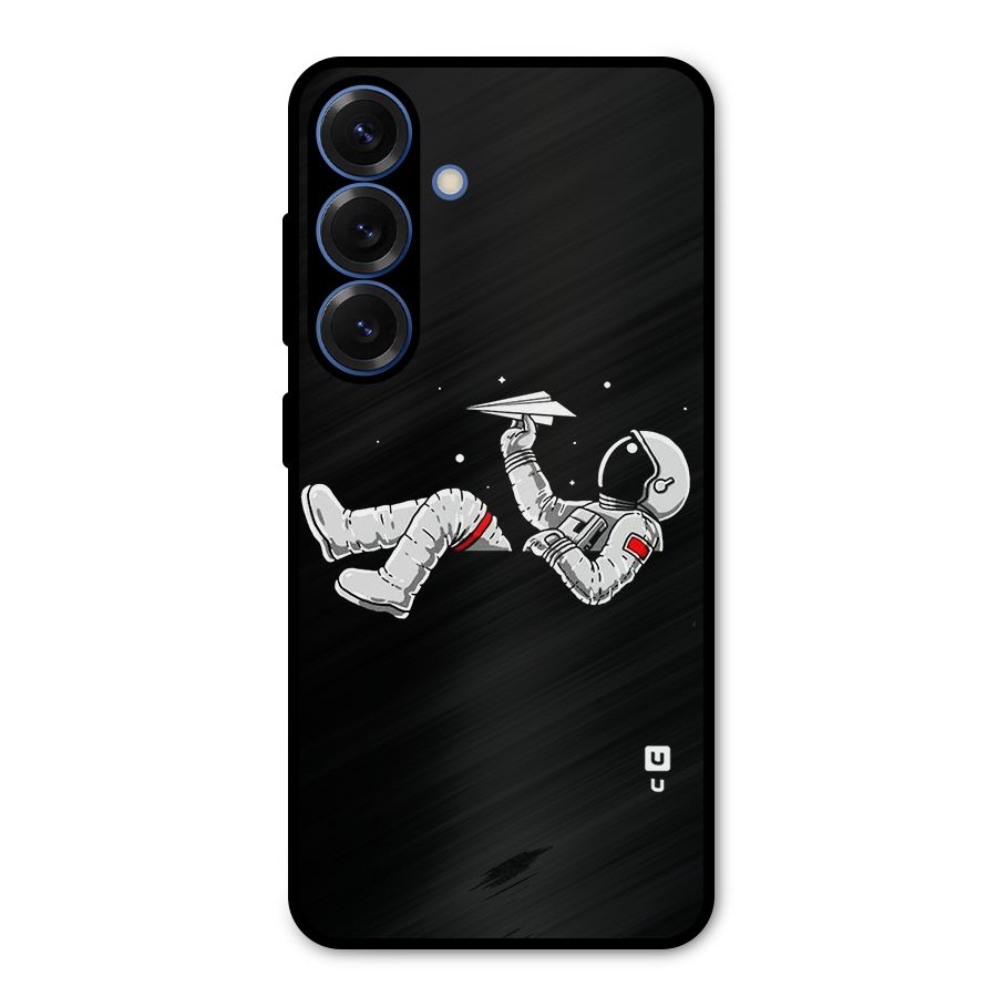 Astronaut Aeroplane Metal Back Case for Galaxy S25