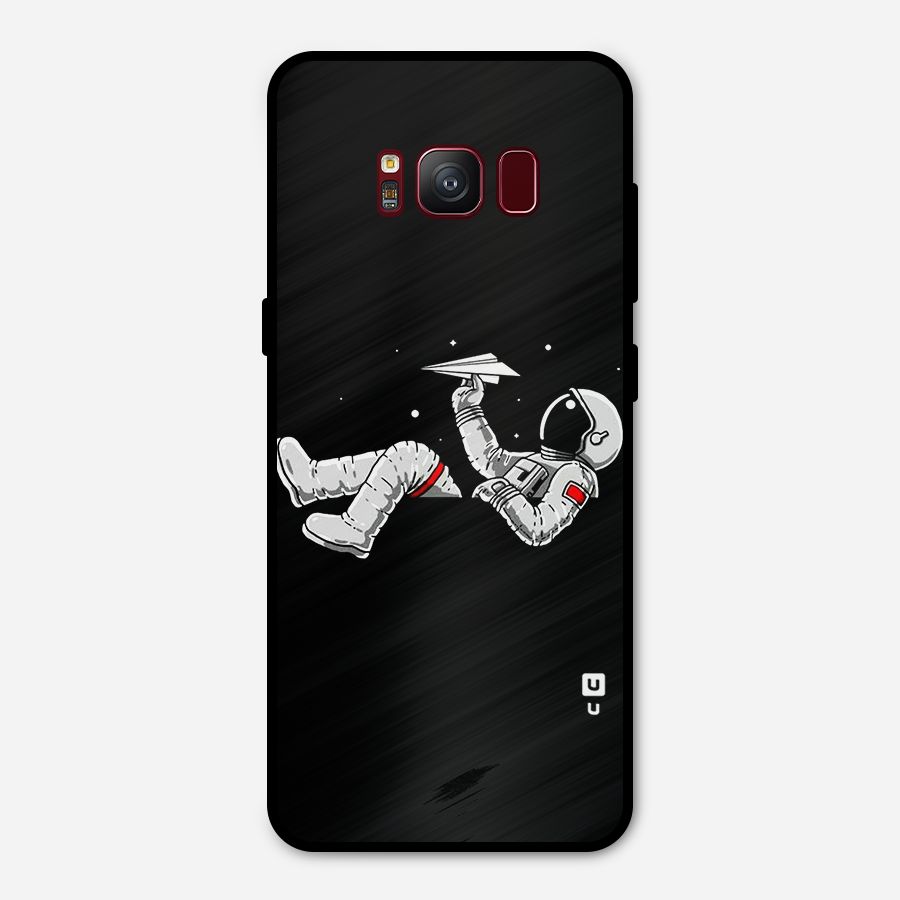 Astronaut Aeroplane Metal Back Case for Galaxy S8