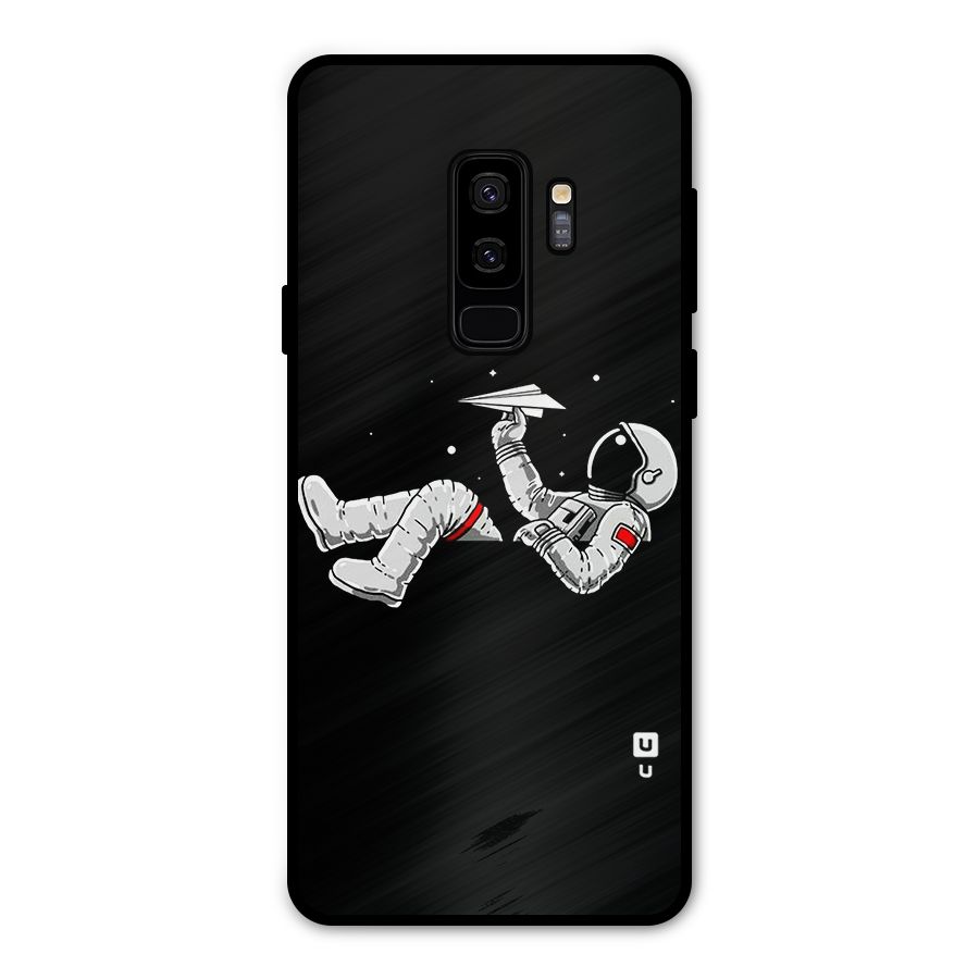 Astronaut Aeroplane Metal Back Case for Galaxy S9 Plus