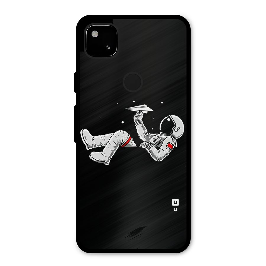 Astronaut Aeroplane Metal Back Case for Google Pixel 4a