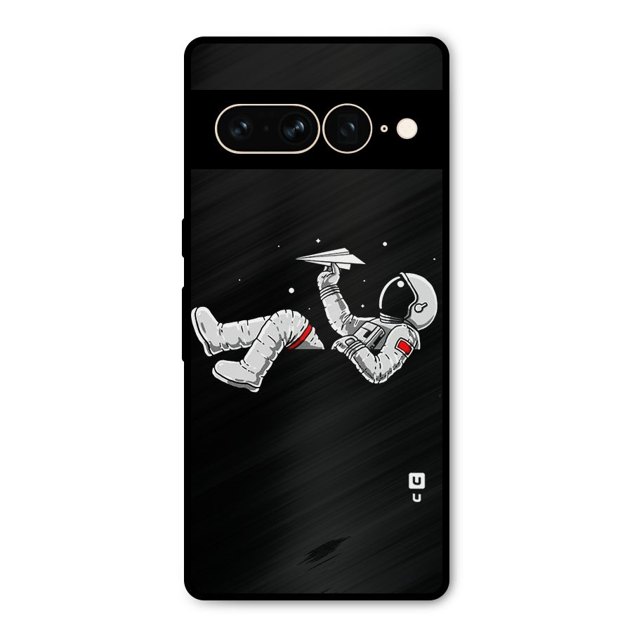 Astronaut Aeroplane Metal Back Case for Google Pixel 7 Pro