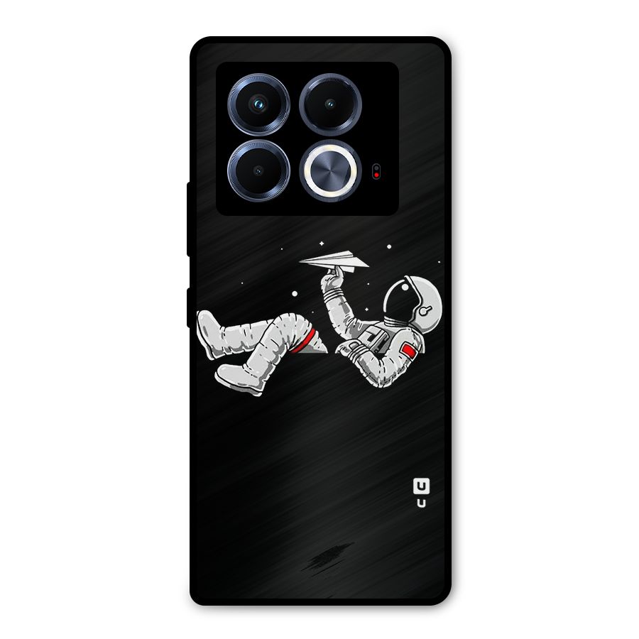 Astronaut Aeroplane Metal Back Case for Infinix Note 40 5G