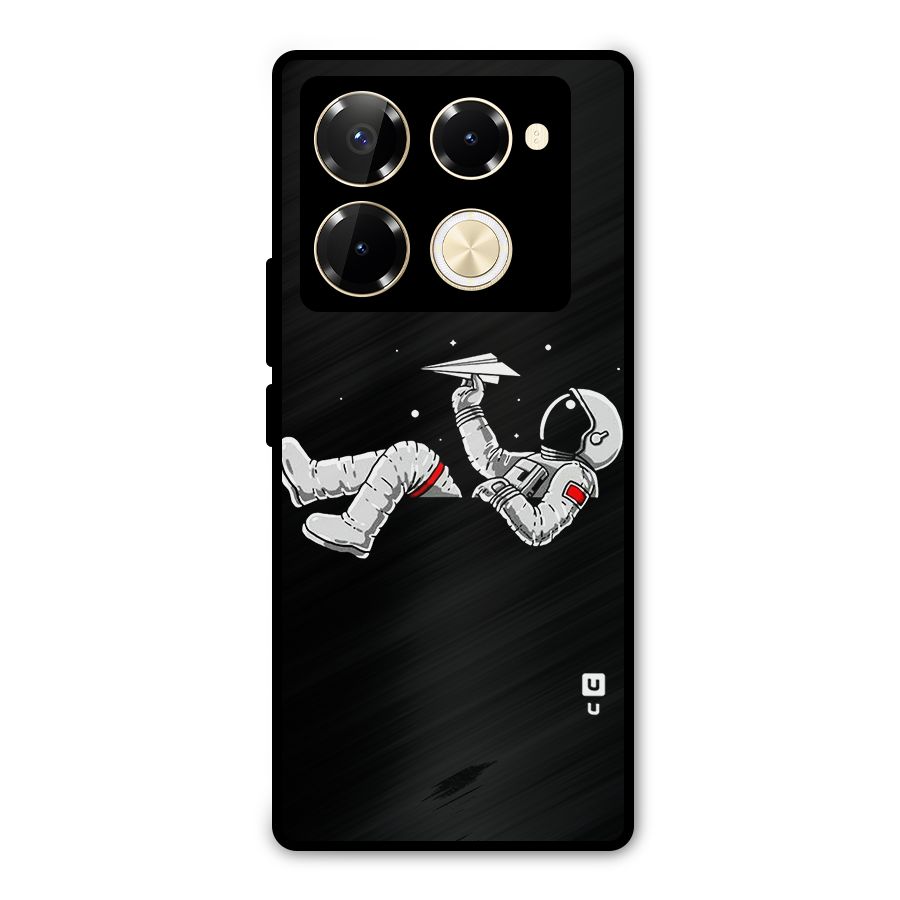 Astronaut Aeroplane Metal Back Case for Infinix Note 40 Pro Plus