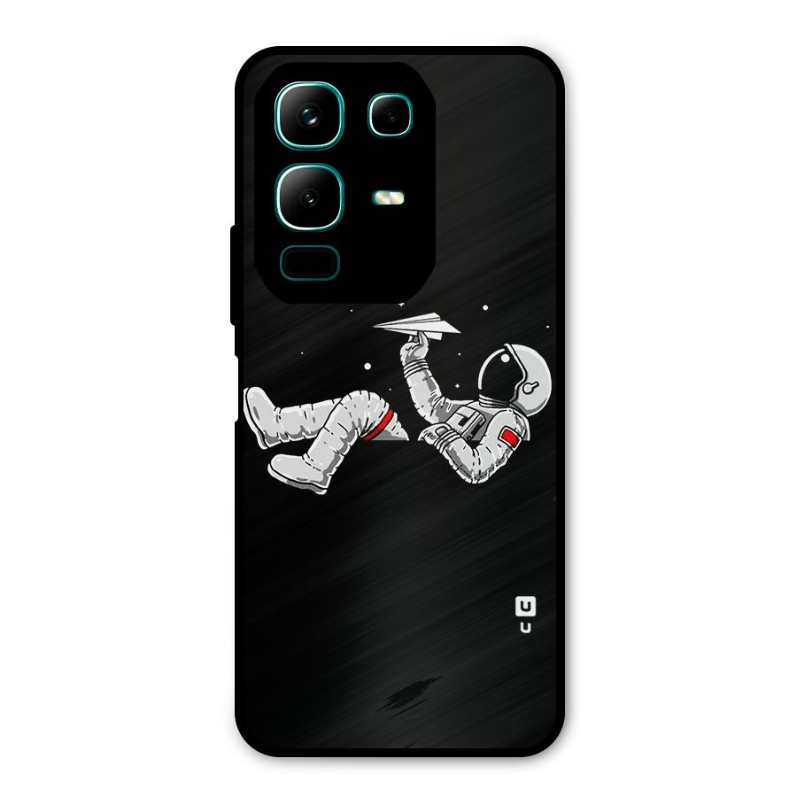 Astronaut Aeroplane Metal Back Case for Infinix Note 50x