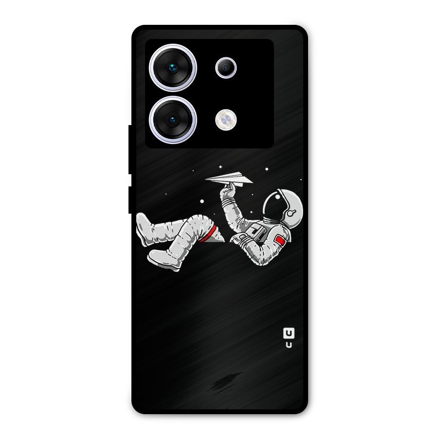 Astronaut Aeroplane Metal Back Case for Infinix Zero 30 5G