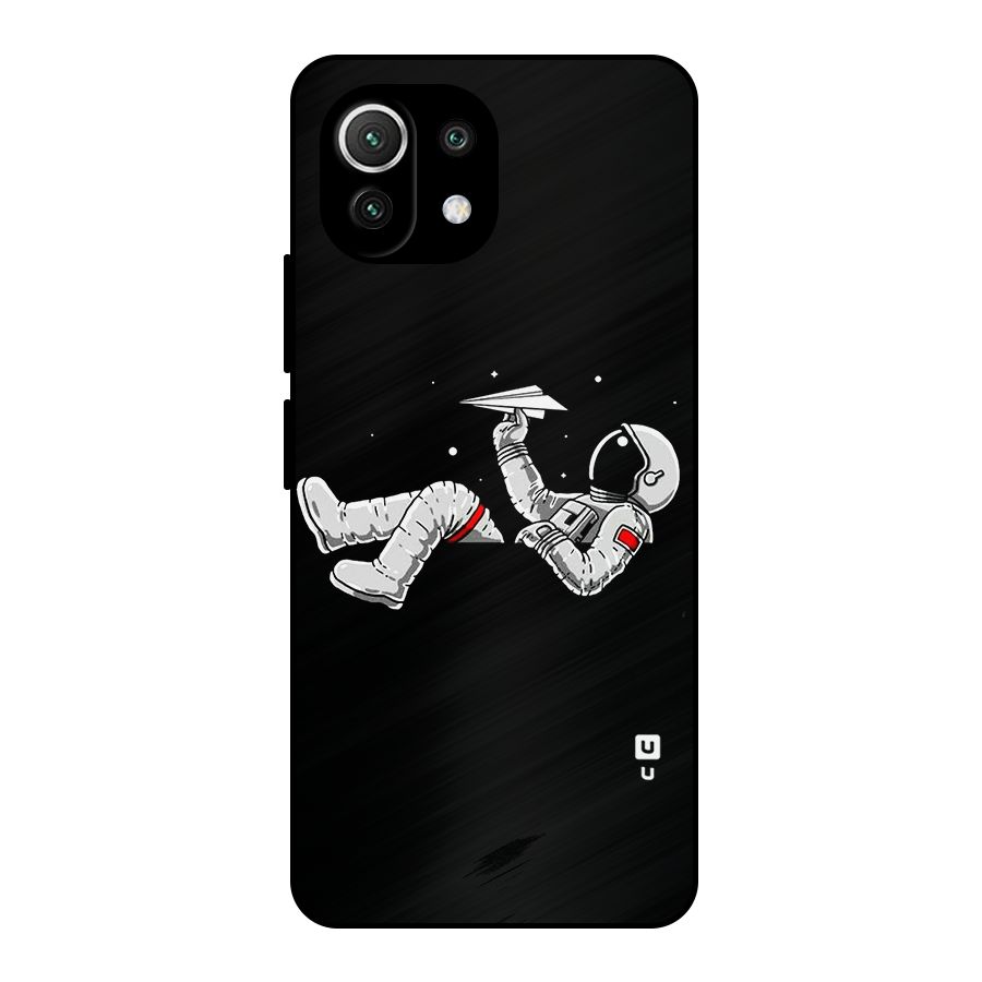 Astronaut Aeroplane Metal Back Case for Mi 11 Lite