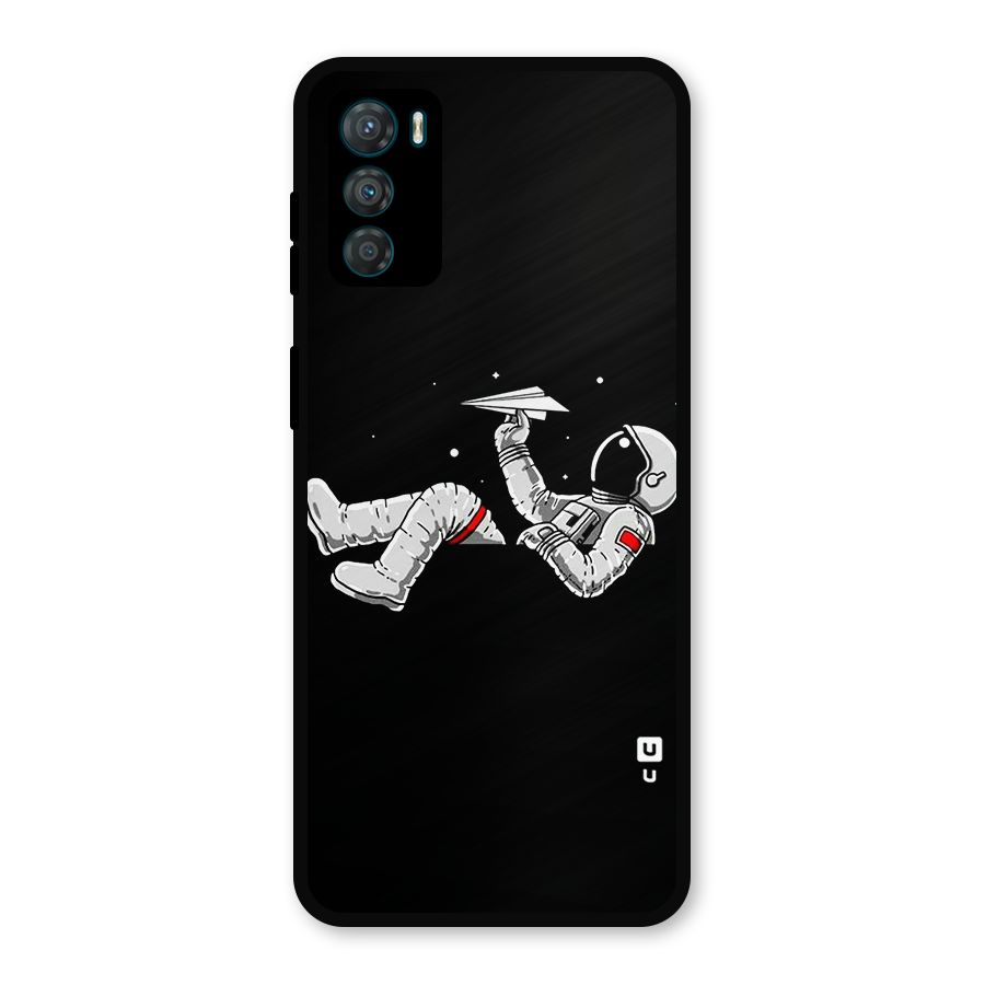 Astronaut Aeroplane Metal Back Case for Moto G42