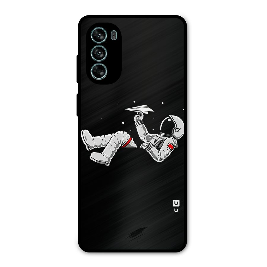 Astronaut Aeroplane Metal Back Case for Moto G62