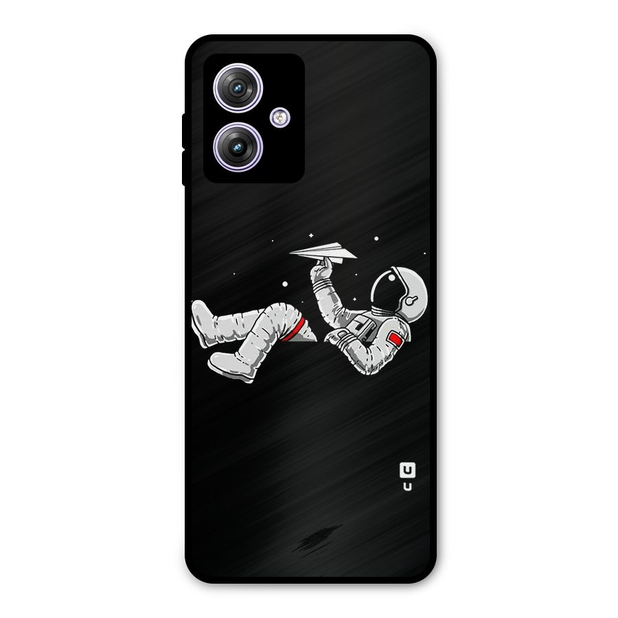 Astronaut Aeroplane Metal Back Case for Moto G64