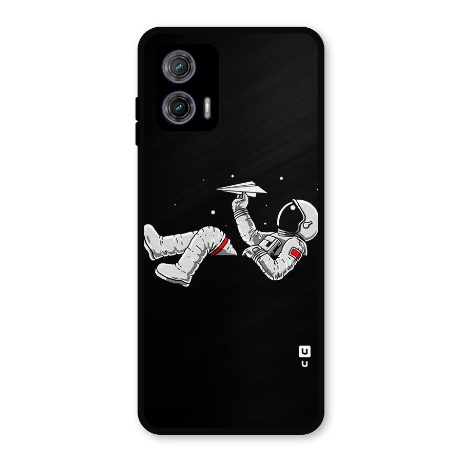 Astronaut Aeroplane Metal Back Case for Moto G73