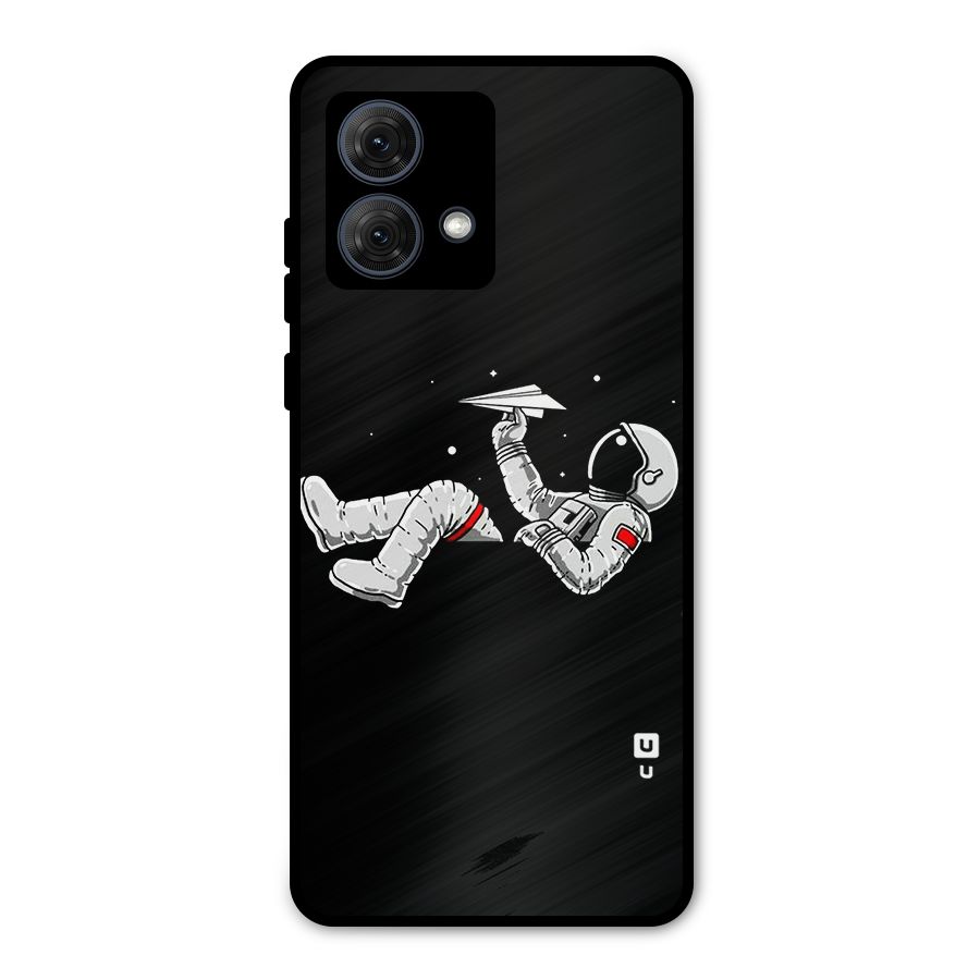 Astronaut Aeroplane Metal Back Case for Moto G84