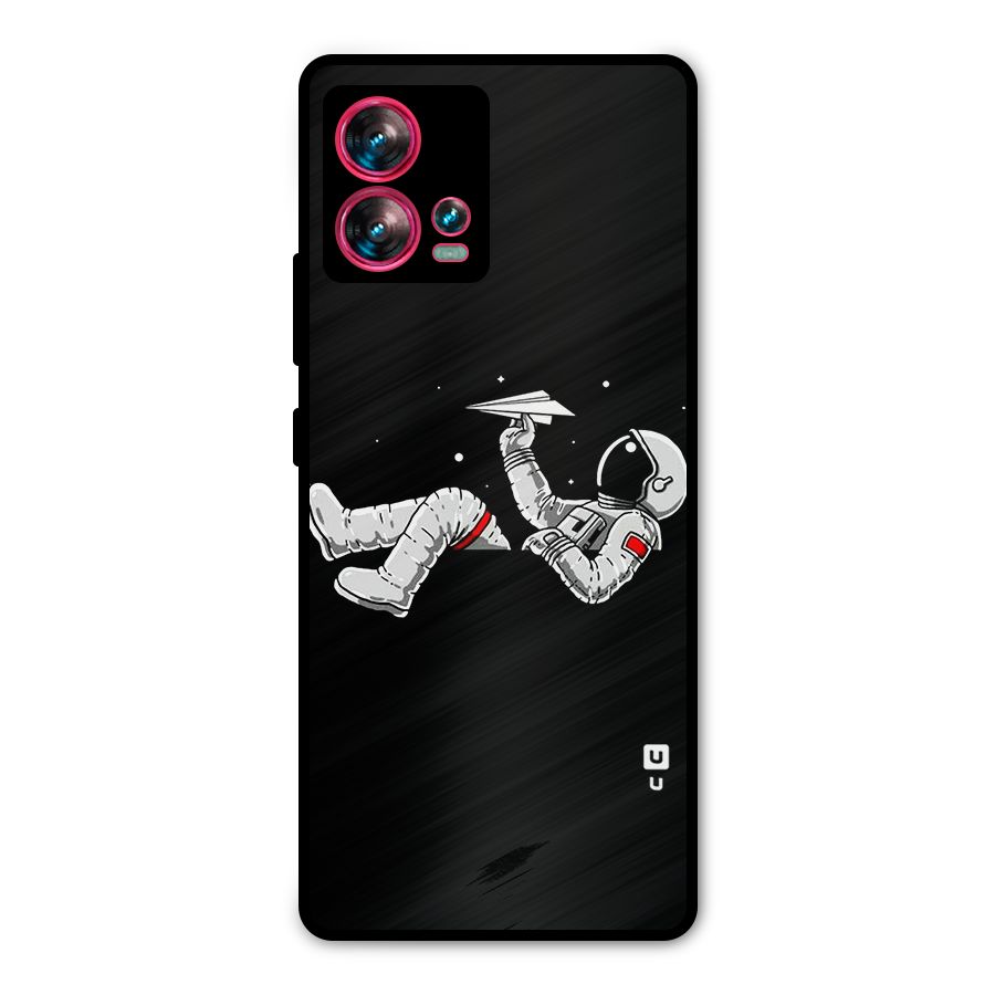 Astronaut Aeroplane Metal Back Case for Motorola Edge 30 Fusion
