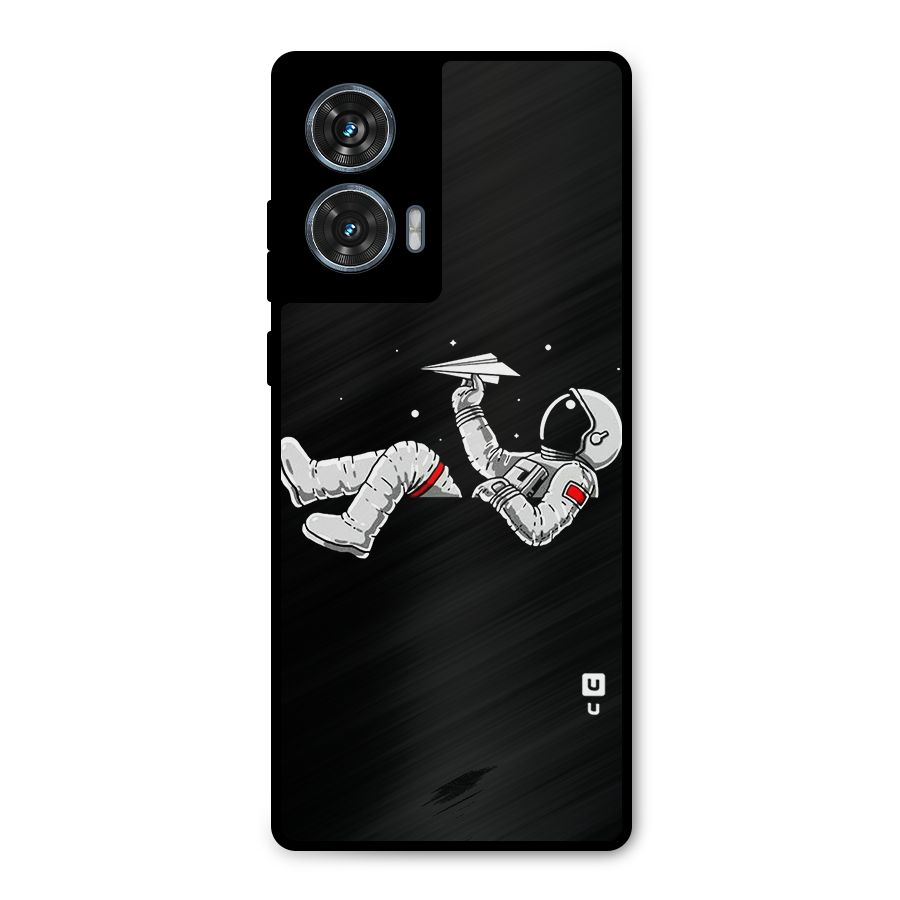 Astronaut Aeroplane Metal Back Case for Motorola G96