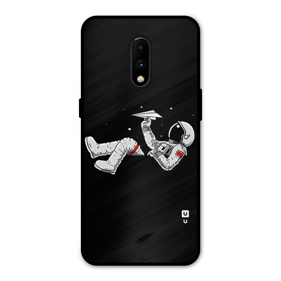 Astronaut Aeroplane Metal Back Case for OnePlus 7