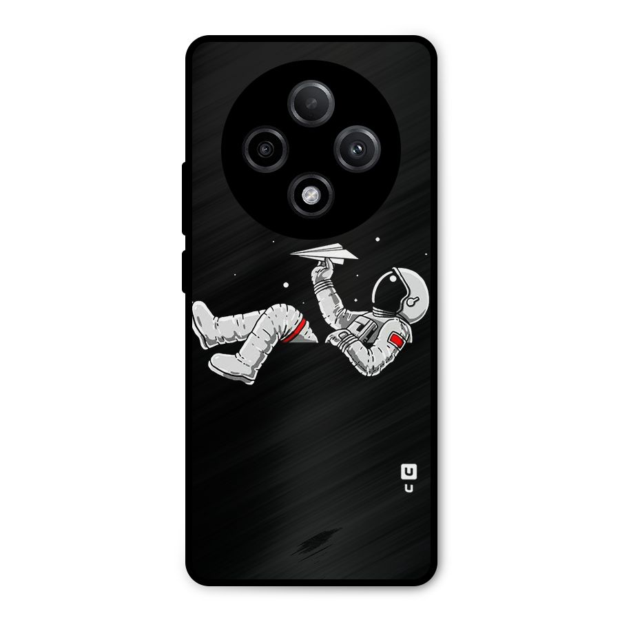 Astronaut Aeroplane Metal Back Case for Oppo F27 Pro Plus