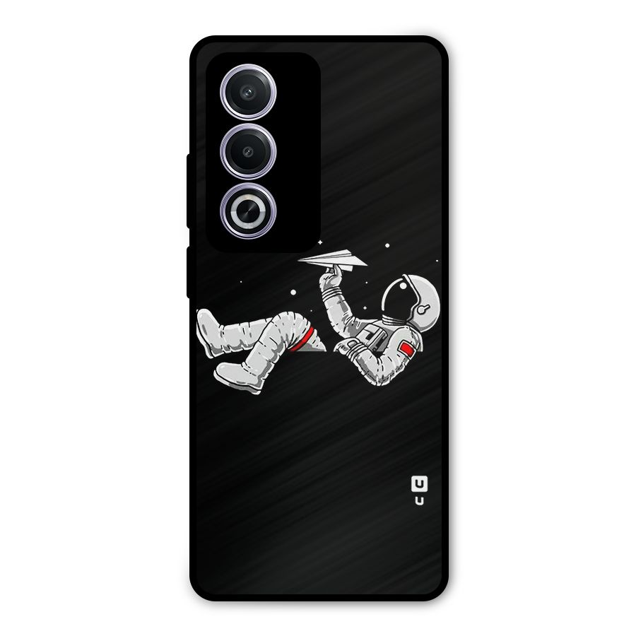 Astronaut Aeroplane Metal Back Case for Oppo K12x