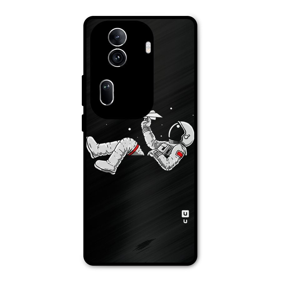 Astronaut Aeroplane Metal Back Case for Oppo Reno11 Pro 5G