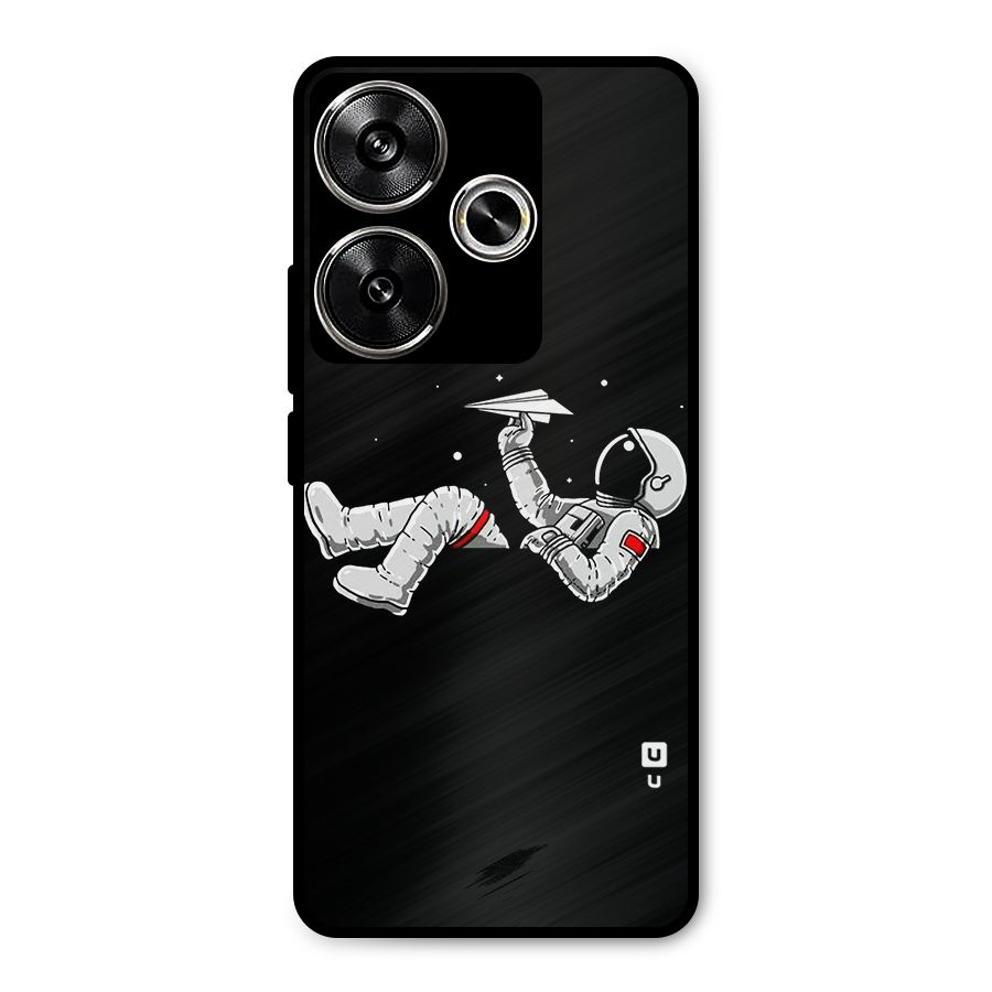 Astronaut Aeroplane Metal Back Case for Poco F6