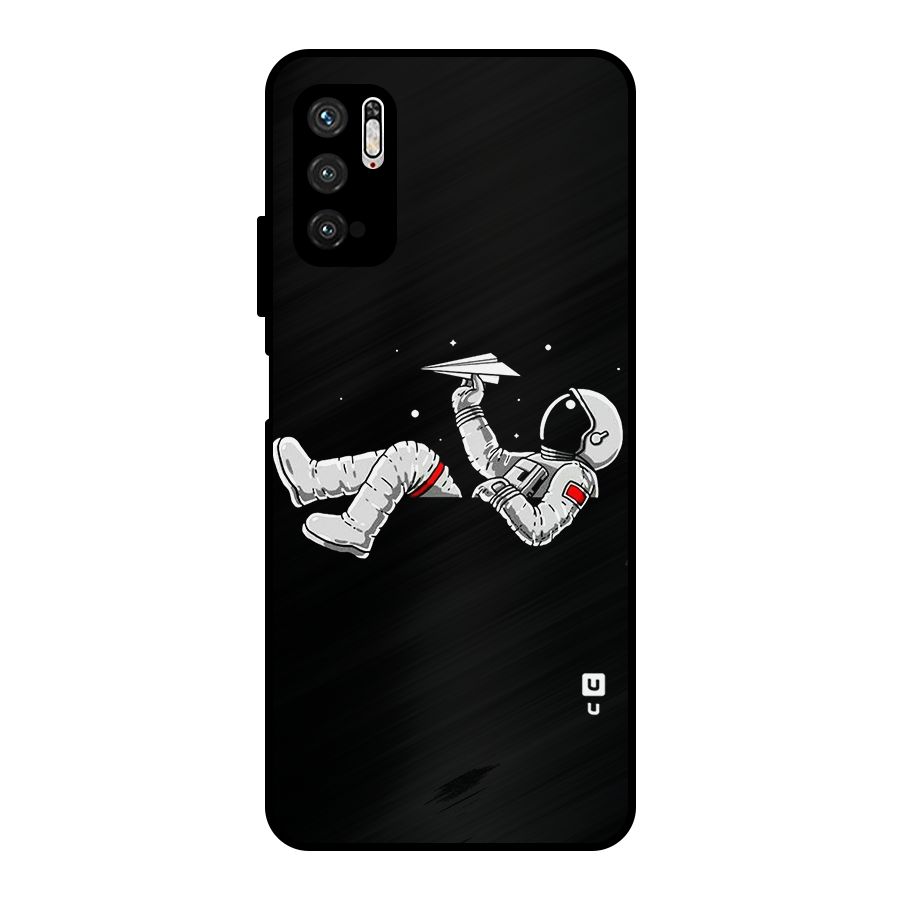 Astronaut Aeroplane Metal Back Case for Poco M3 Pro 5G
