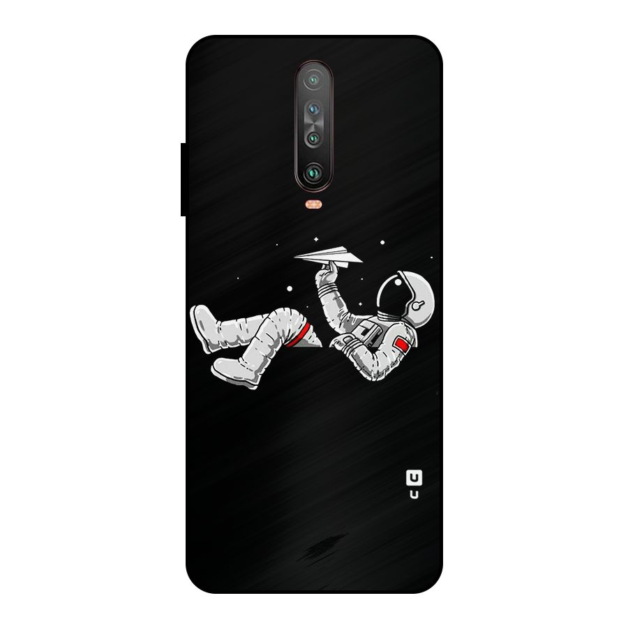 Astronaut Aeroplane Metal Back Case for Poco X2