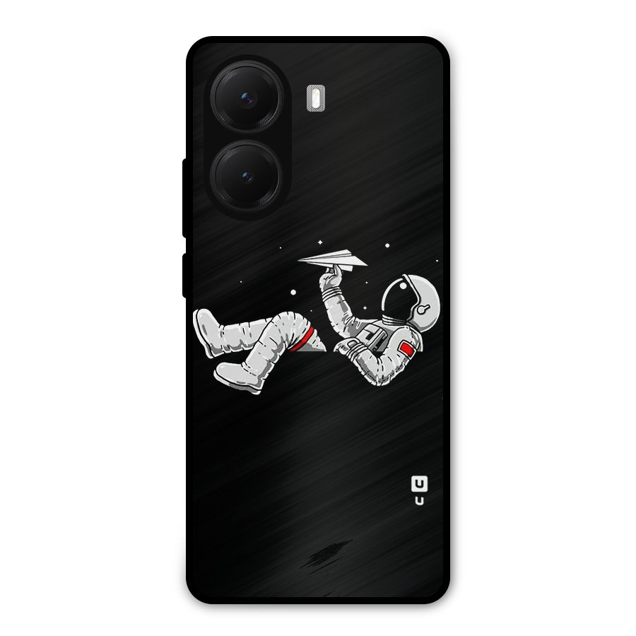 Astronaut Aeroplane Metal Back Case for Poco X7 Pro